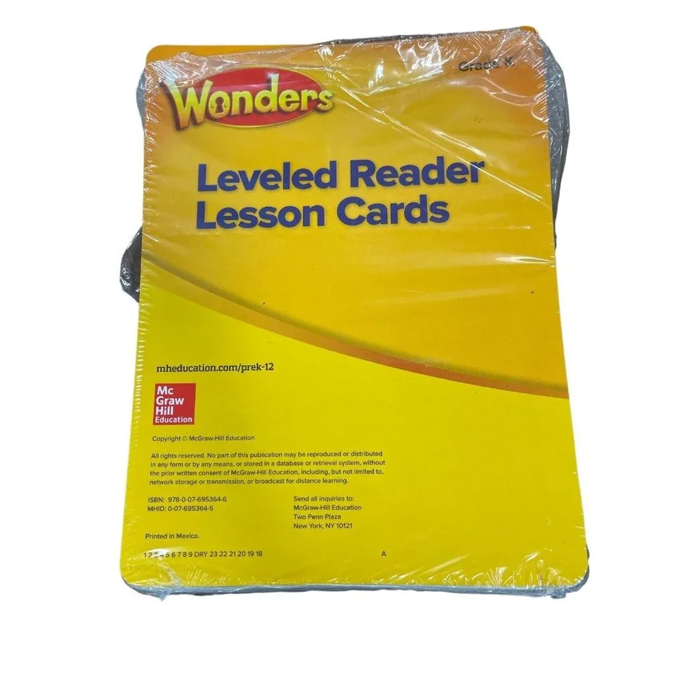 McGraw Wonders Leveled Reader Lesson Cards Grade K 2020 Homeschool Reading Langu - Picture 1 of 3